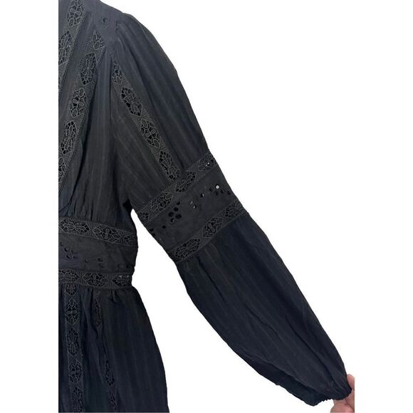 Vici‎ Black Long Sleeve V-Neck Open Back Dress - Picture 2 of 7